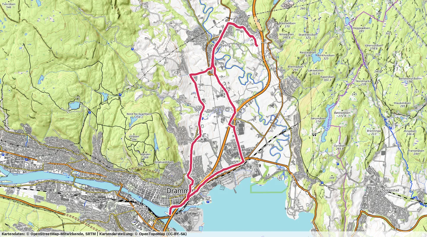 Route map for 🏃‍♂️ ⏰01:47:57 📏18.81km ⏱️5:44/km 🛫162m ❤️‍🔥165bpm 🧁1,675Kcal