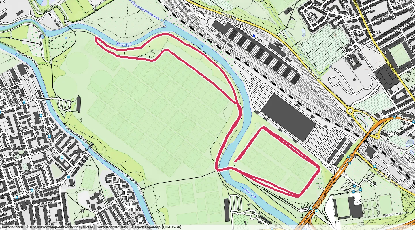 Route map for 🏃‍♂️ ⏰00:23:57 📏5.04km ⏱️04:45/km 🛫3m ❤️‍🔥172bpm 🧁451Kcal
