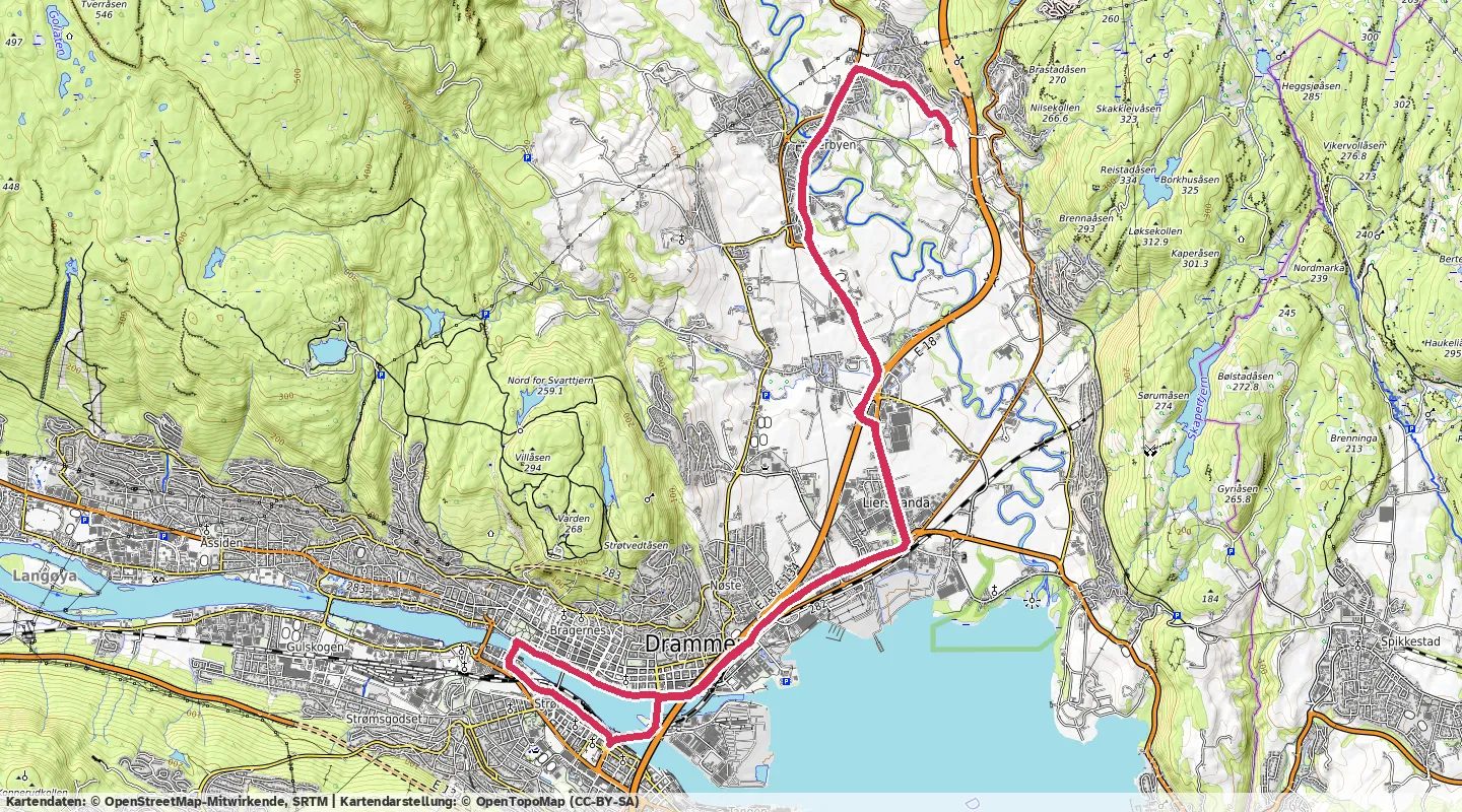 Route map for 🏃‍♂️ ⏰01:59:56 📏21.29km ⏱️5:38/km 🛫106m 🧁1,902Kcal