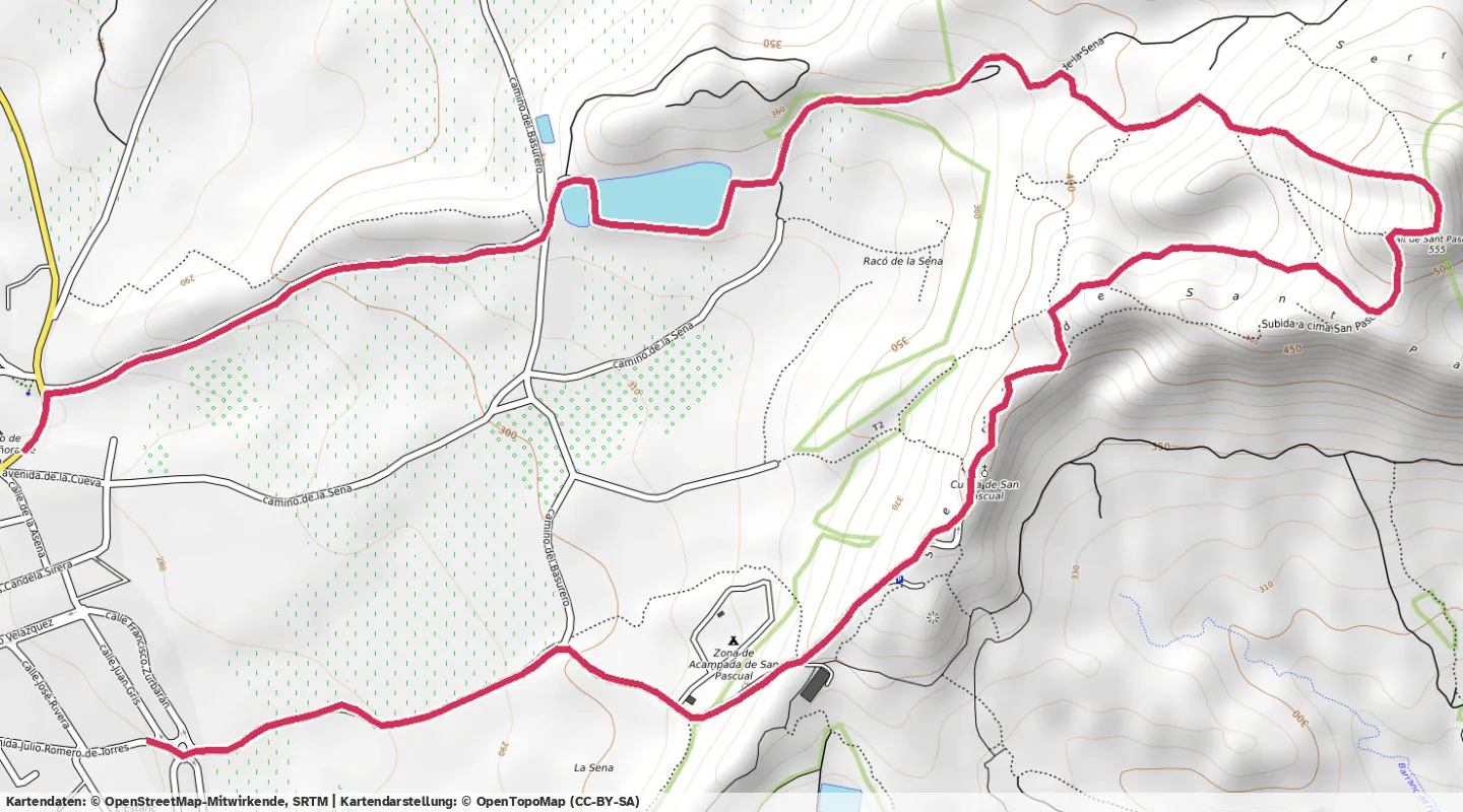 Route map for 🏃‍♂️ ⏰00:51:44 📏6.8km ⏱️7:36/km 🛫270m 🧁675Kcal