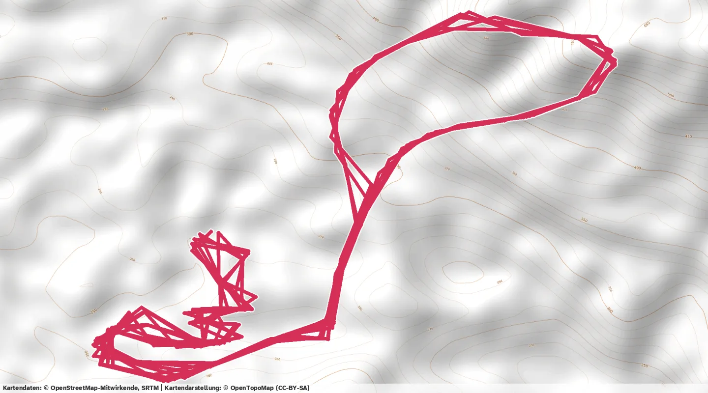 Route map for 🚴‍♂️ ⏰01:06:00 📏41.43km 🛫203m ❤️‍🔥157bpm 🪫181W 🧁717Kcal