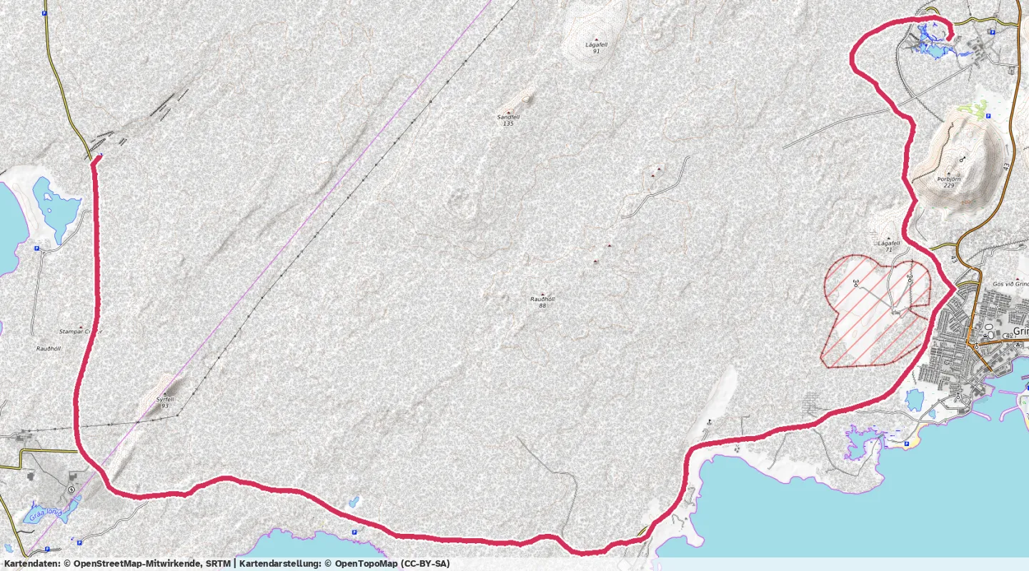 Route map for 🚴‍♂️ ⏰00:43:39 📏24.26km 🛫131m ❤️‍🔥127bpm 🪫170W 🧁444Kcal