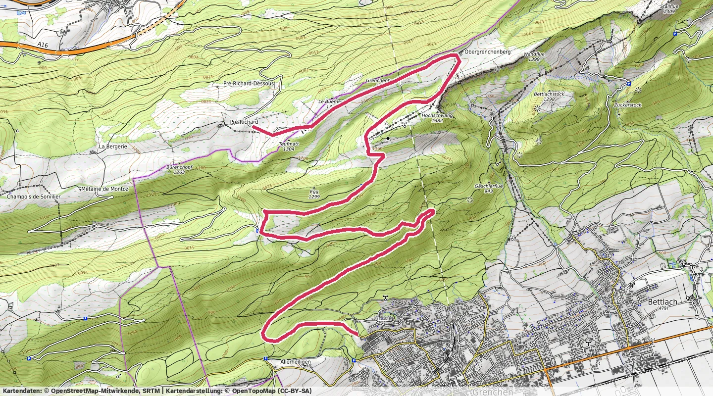 Route map for 🚴‍♂️ ⏰00:58:55 📏14.32km 🛫775m ❤️‍🔥157bpm 🪫233W 🧁825Kcal