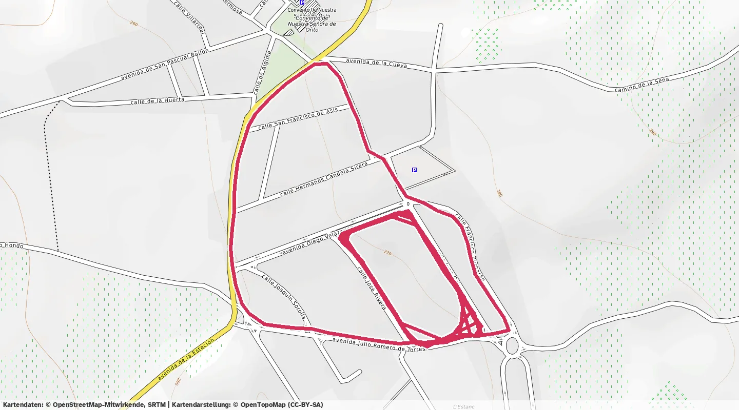 Route map for 🏃‍♂️ ⏰00:44:32 📏8.12km ⏱️5:29/km 🧁719Kcal