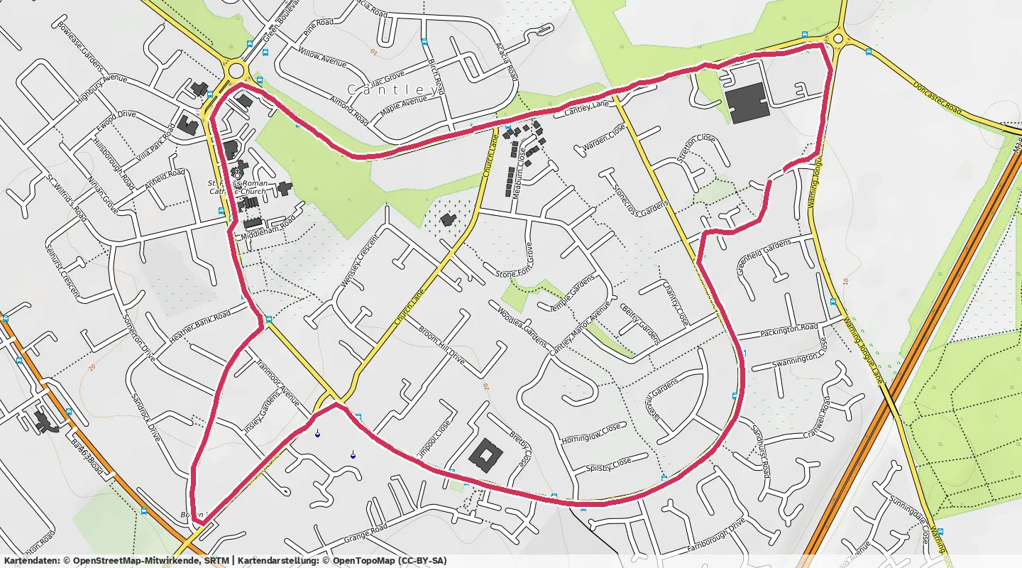 Route map for 🏃‍♂️ ⏰00:40:54 📏4.44km ⏱️9:12/km 🛫26m 🧁447Kcal