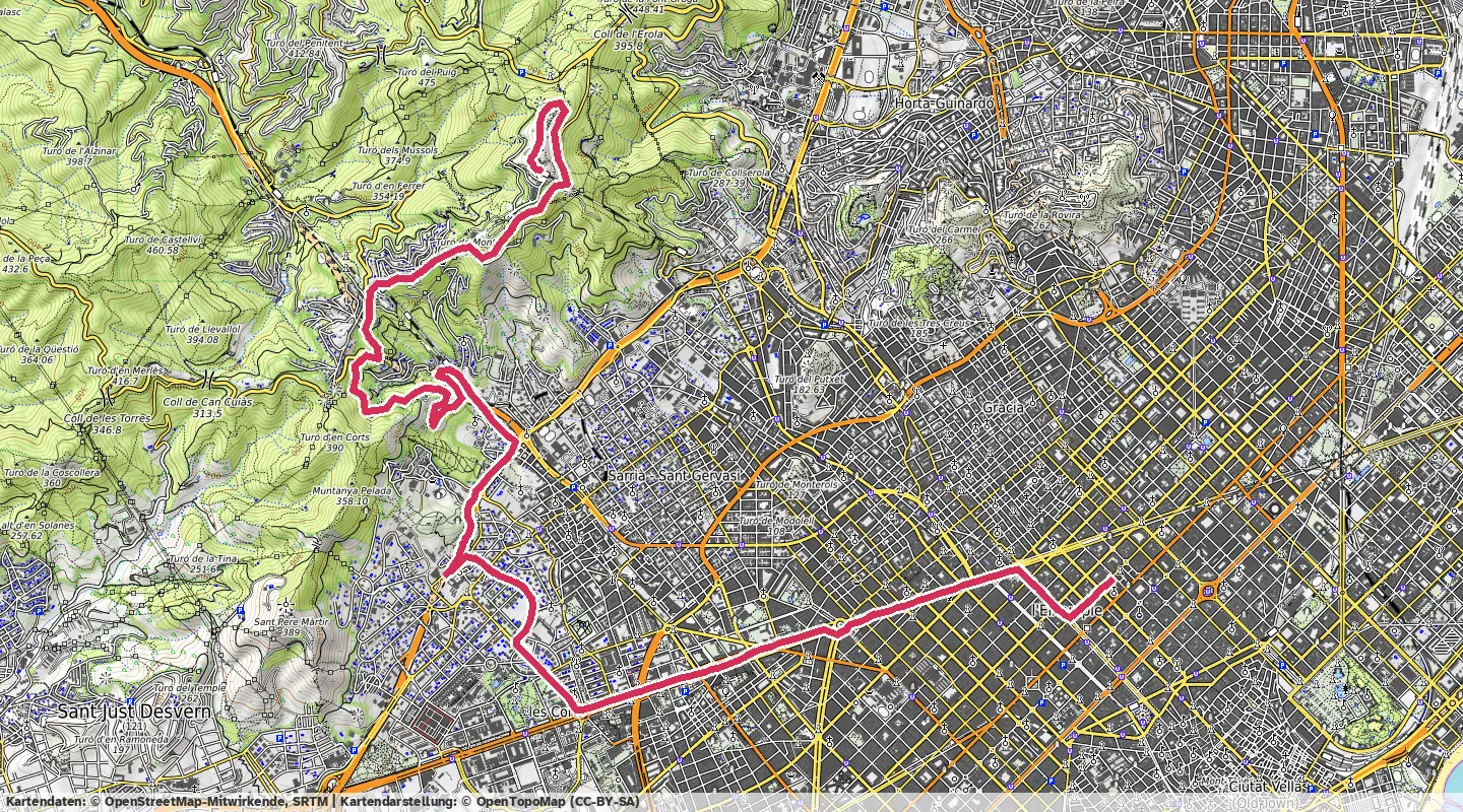 Route map for 🚴‍♂️ ⏰00:21:23 📏13.98km 🛫24m ❤️‍🔥137bpm 🪫126W 🧁154Kcal