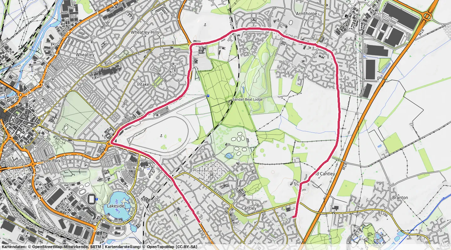 Route map for 🏃‍♂️ ⏰01:04:07 📏10.98km ⏱️5:50/km 🛫169m 🧁1,122Kcal