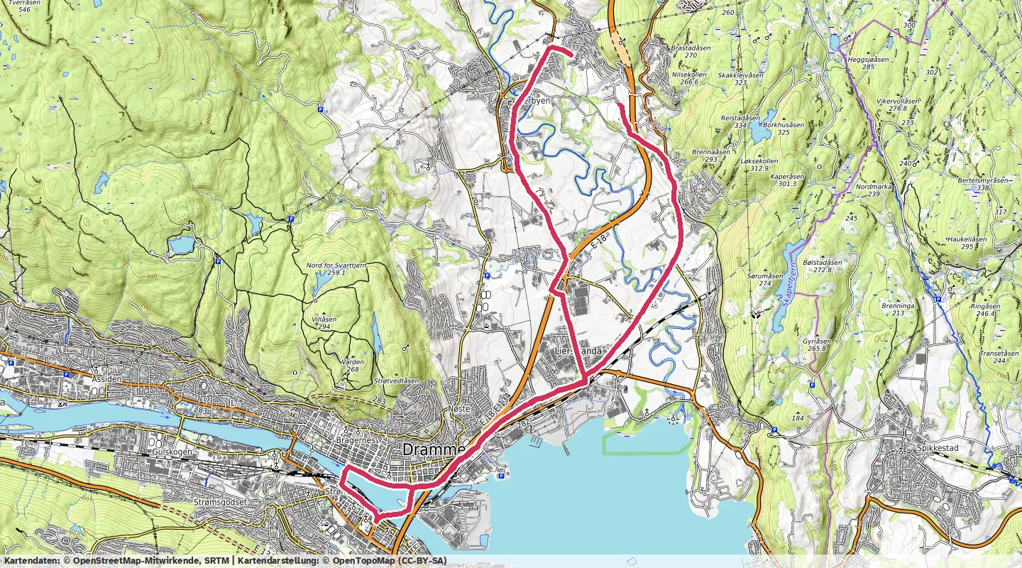 Route map for 🏃‍♂️ ⏰01:29:59 📏18.66km ⏱️4:49/km 🛫79m 🧁1,663Kcal