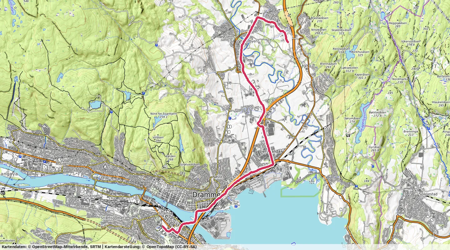 Route map for 🏃‍♂️ ⏰01:02:34 📏11.01km ⏱️5:41/km 🛫78m 🧁999Kcal