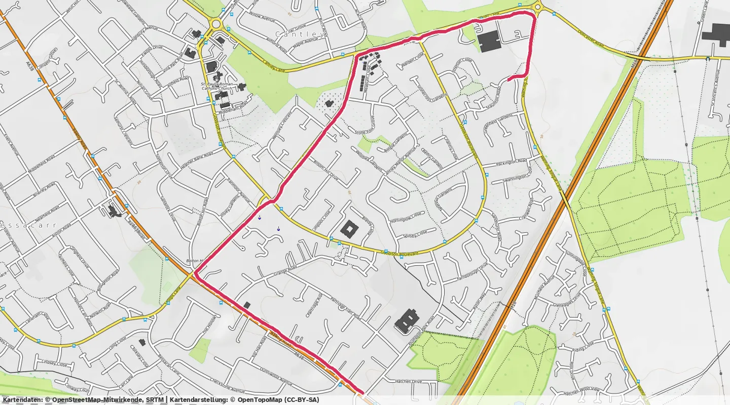 Route map for 🏃‍♂️ ⏰00:14:34 📏2.82km ⏱️5:10/km 🛫20m 🧁282Kcal