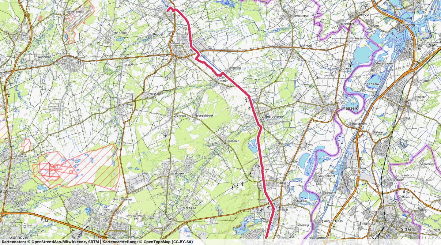 Route map for 🚴‍♂️ ⏰00:53:55 📏25.82km 🛫56m ❤️‍🔥139bpm 🪫143W 🧁462Kcal