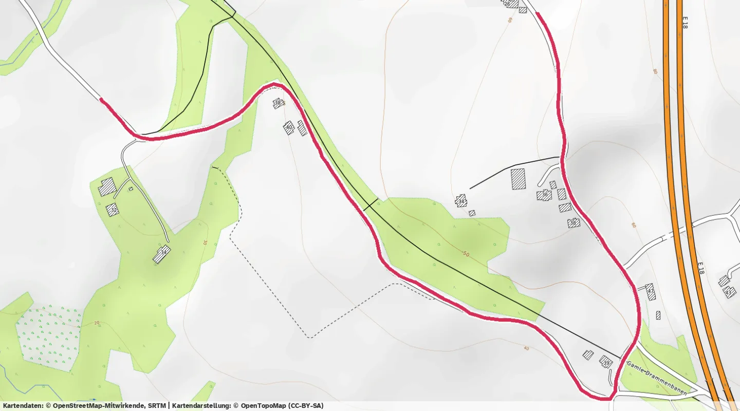 Route map for 🏃‍♂️ ⏰00:06:52 📏1.32km ⏱️5:11/km 🧁107Kcal