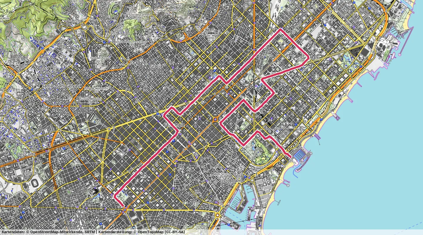 Route map for 🚴‍♂️ ⏰00:31:25 📏14.1km 🛫64m ❤️‍🔥142bpm 🪫127W 🧁230Kcal